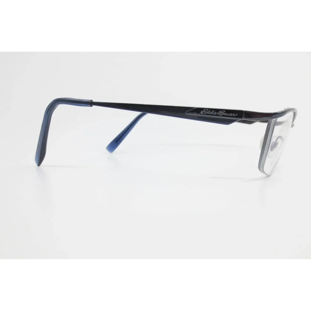 Eddie Bauer EB27309 BL Blue Titanium Semi Rimless Rectangular Eyeglasses